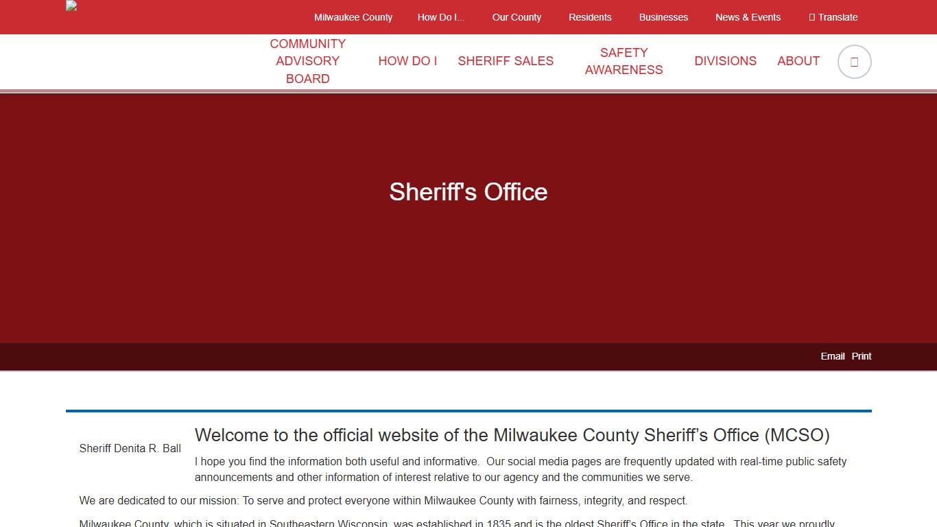 County of Milwaukee | Milwaukee County Sheriff's Office | Milwaukee County